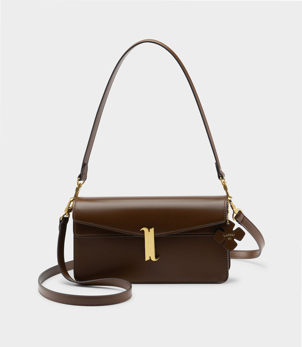Lafoli DUO ESPRESSO Crossbody shoulder bag, sling bag,  purse