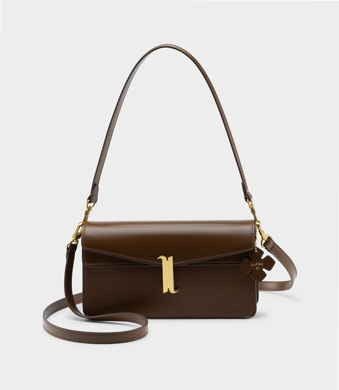 Lafoli DUO ESPRESSO Crossbody shoulder bag, sling bag,  purse