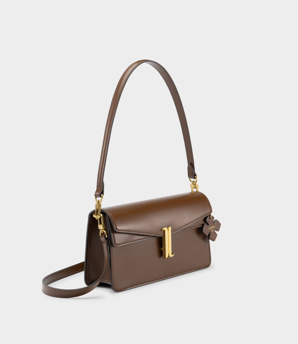 Lafoli DUO ESPRESSO crossbody shoulder bag, sling bag,  purse