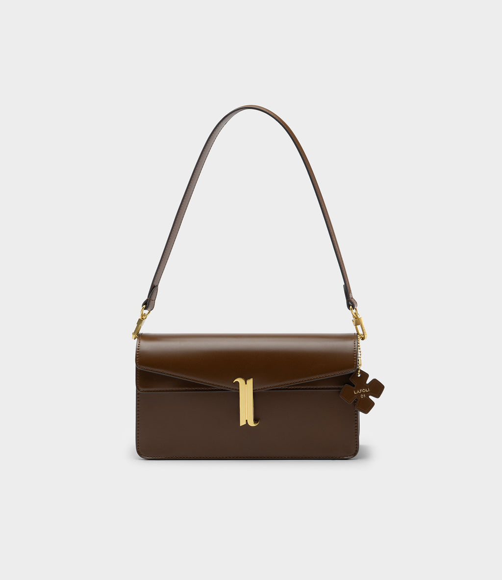 Lafoli DUO ESPRESSO crossbody shoulder bag, sling bag,  purse