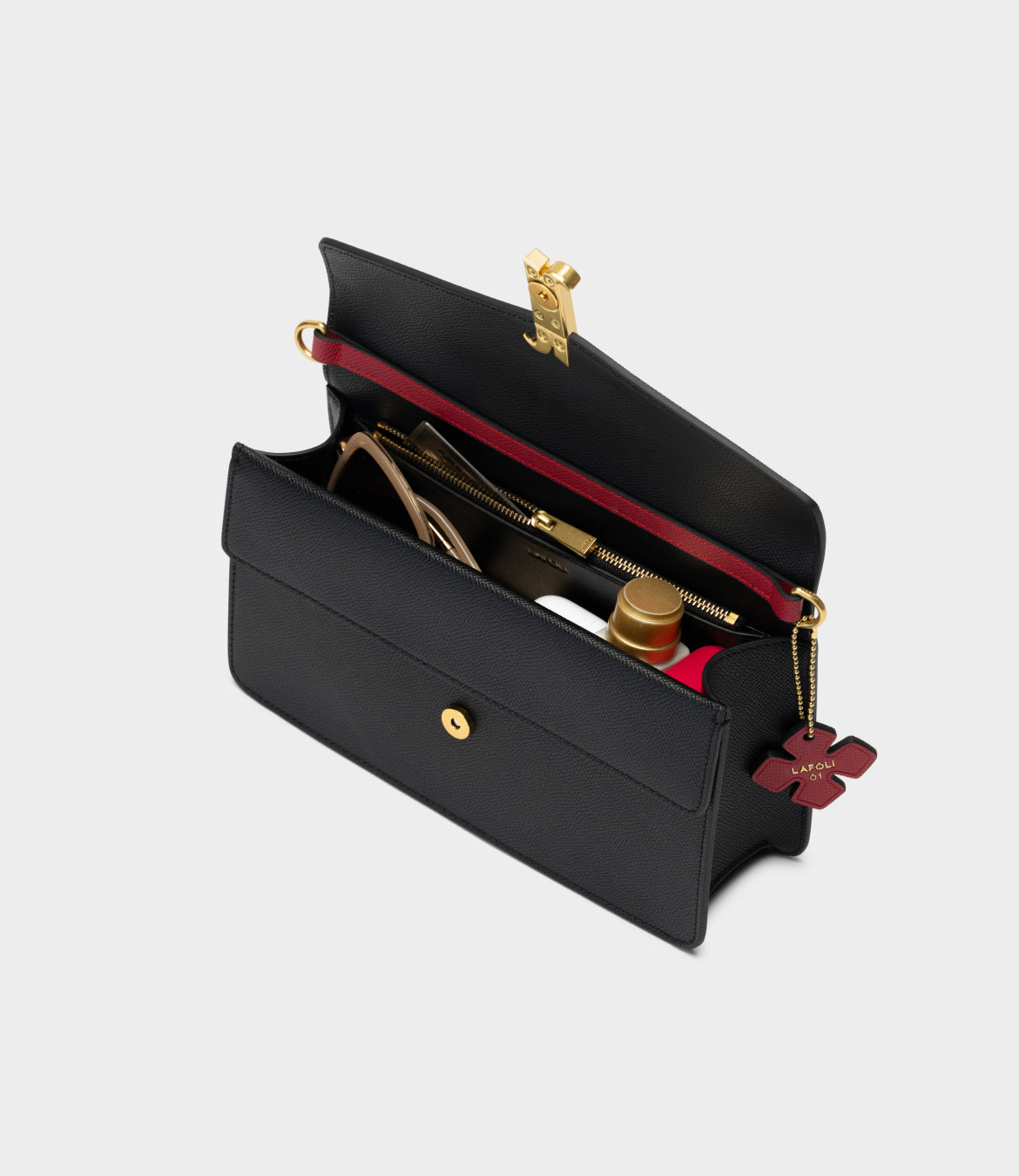 Lafoli DUO LADYBUG crossbody shoulder bag, sling bag,  purse